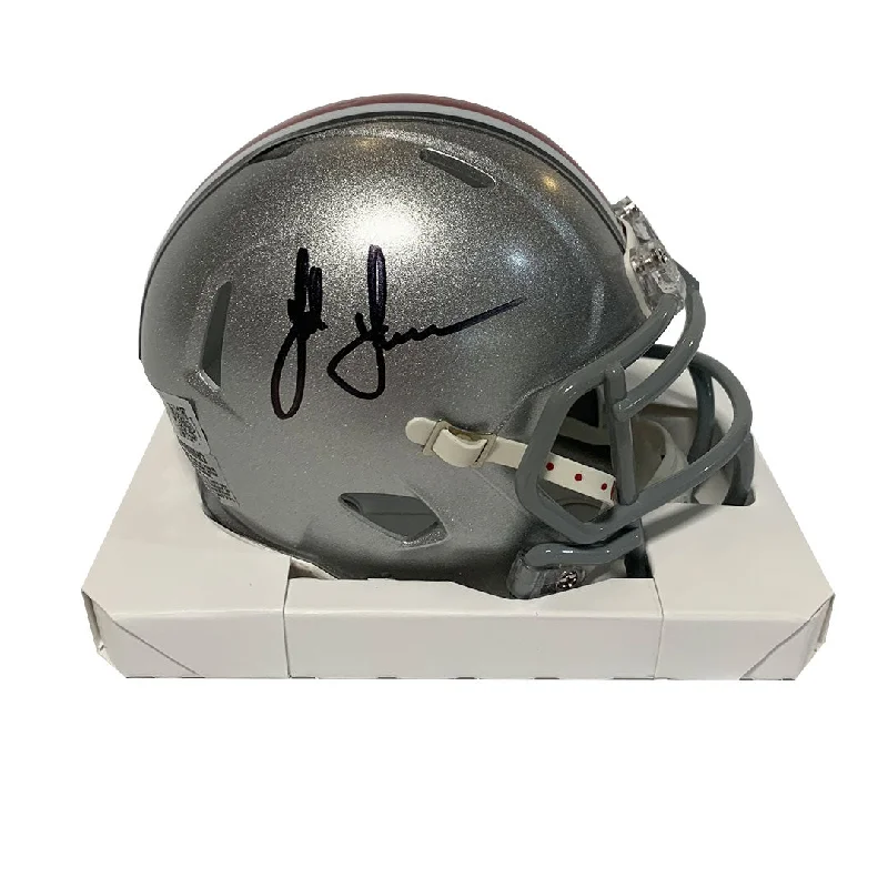 Durability of football helmets-Jack Sawyer Autographed Ohio State Mini Helmet