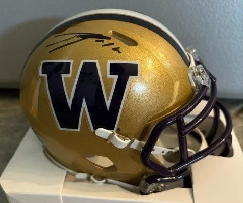 Football helmets for different head shapes-Ja'Lynn Polk Autographed Washington Huskies Mini Helmet