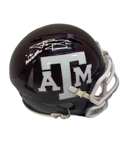 Most comfortable football helmets-Johnny Manziel Autographed Texas A&M "'12 Heisman" Maroon Mini Helmet