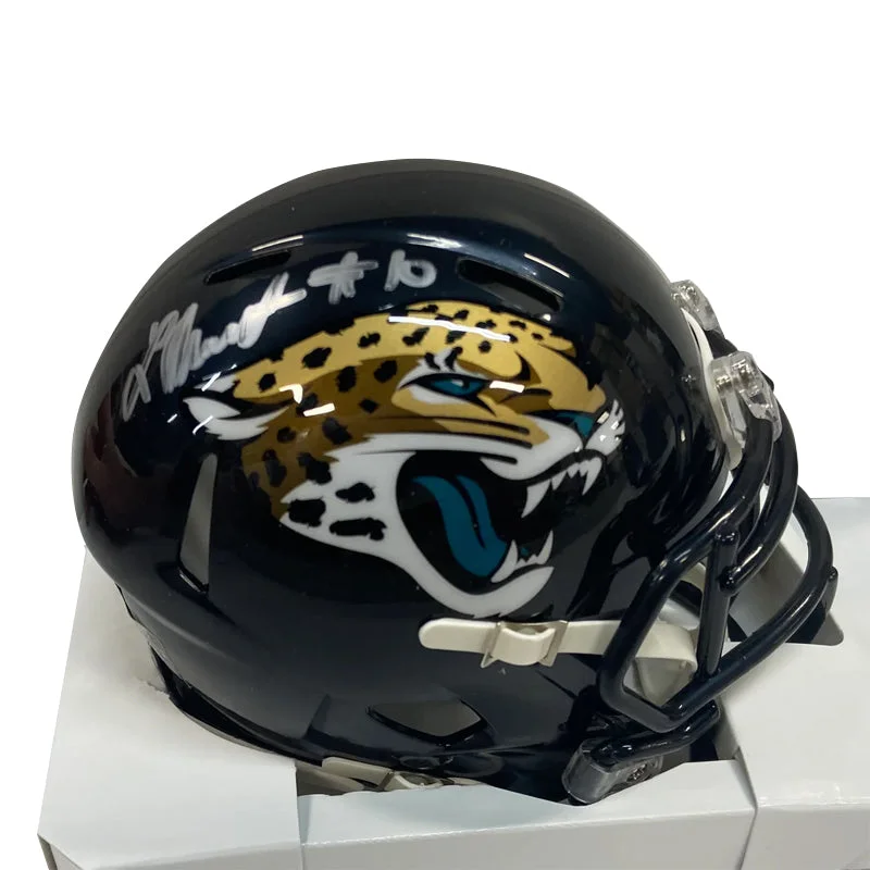 Recommended football helmet brands-Laviska Shenault Autographed Jaguars Mini Helmet