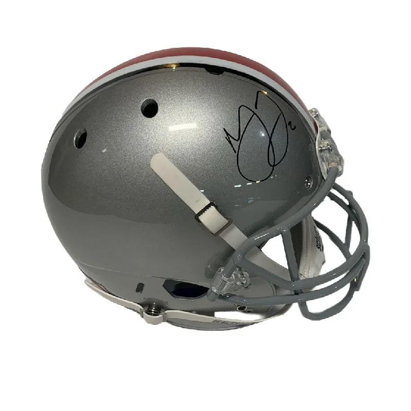 Design philosophy behind football helmets-Marshon Lattimore Autographed Ohio State Full Size Helmet - Beckett