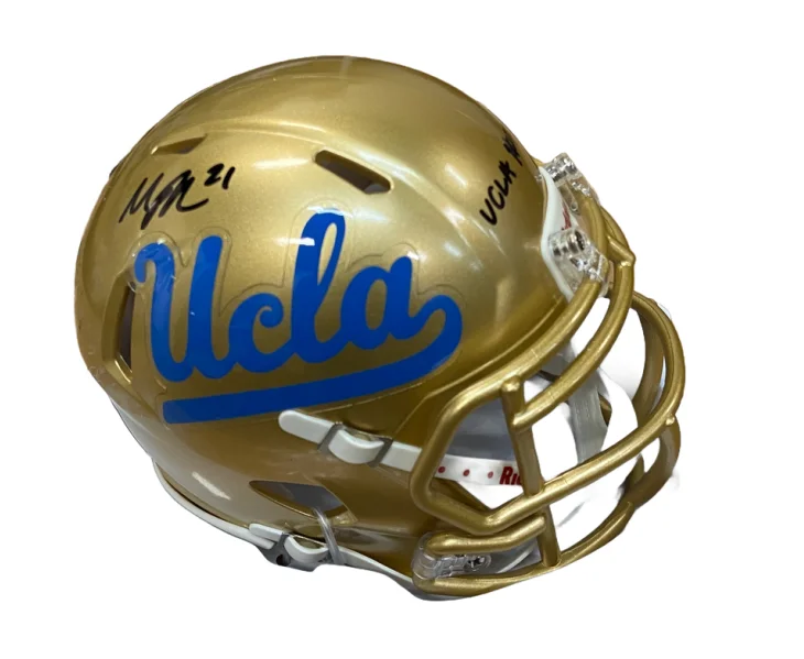 Inner padding and cushioning in football helmets-Maurice Jones-Drew Autographed "UCLA HOF" UCLA Mini Helmet