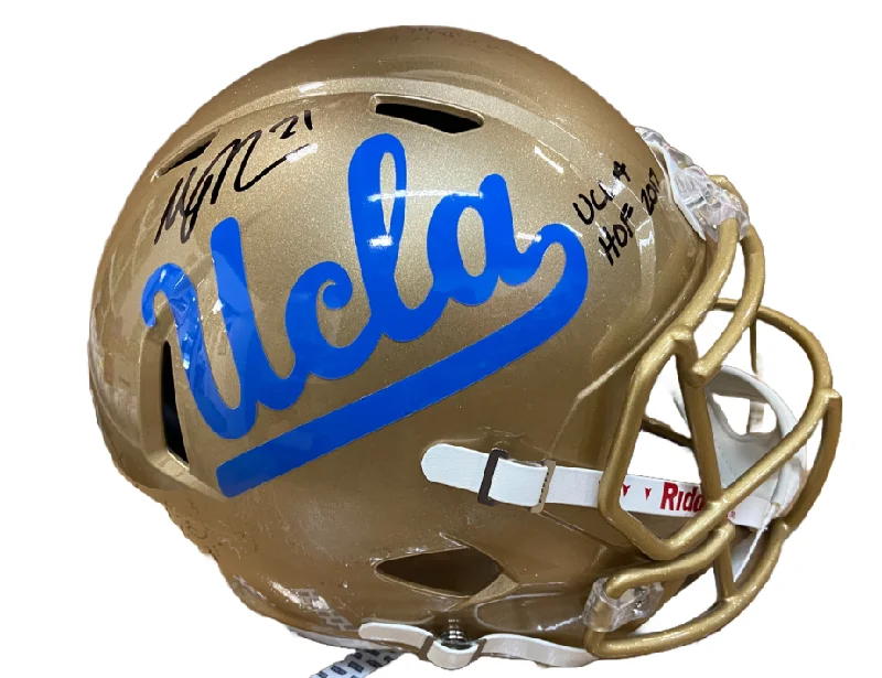 Football helmet adjustment systems-Maurice Jones-Drew Autographed "UCLA HOF" UCLA Replica Football Helmet