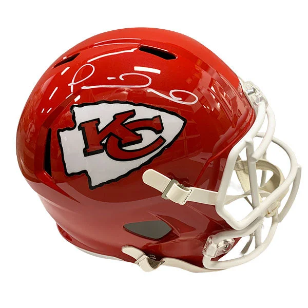 High-tech football helmet features-Patrick Mahomes Autographed Chiefs Full Size Authentic Helmet - Beckett Authenticated