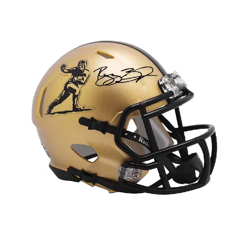 Safest football helmet options-Reggie Bush Autographed Heisman Logo Mini Helmet