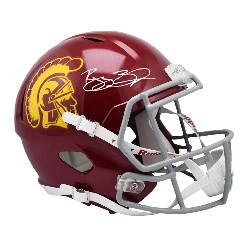 High-performance football helmets-Reggie Bush Autographed USC Replica Football Helmet