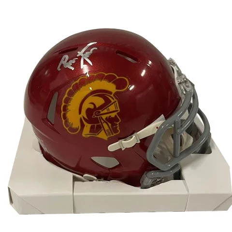 Ventilation and comfort of football helmets-Ronnie Lott Autographed USC Mini Helmet