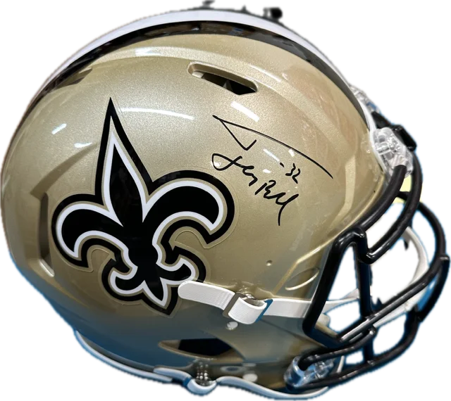 Durability of football helmets over time-Tyrann Mathieu Autographed "Honey Badger" Saints Authentic Full-Size Helmet