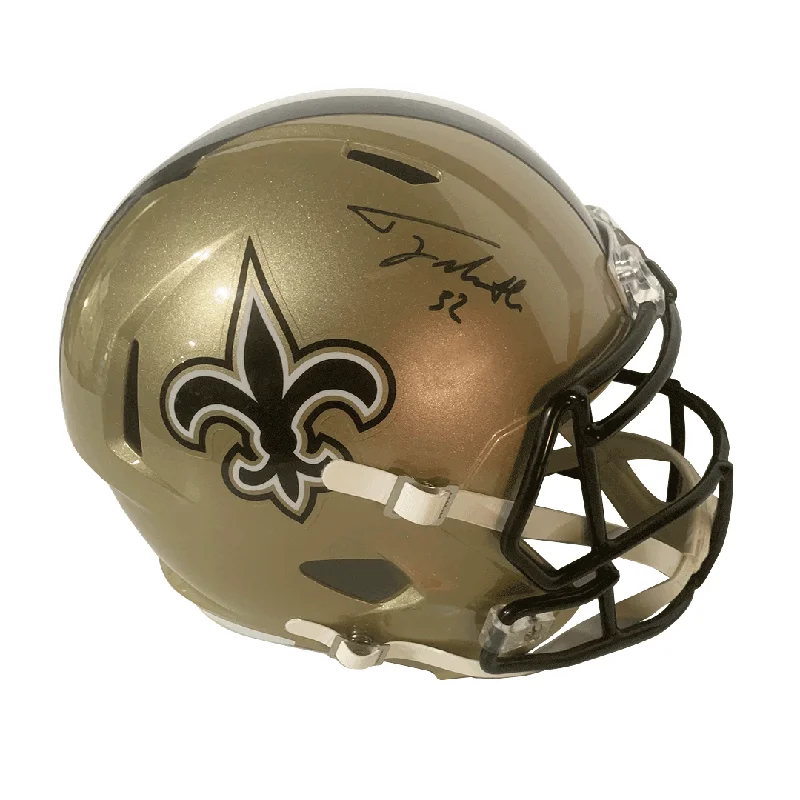 Football helmet adjustment features-Tyrann Mathieu Autographed Saints Authentic Full-Size Helmet