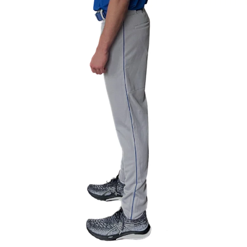 Durability of baseball pants-BRUCE BOLT Premium Pro Baseball Pant - GREY w/ Royal Piping